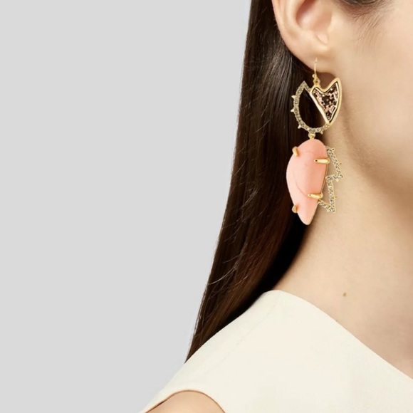 ALEXIS BITTAR Abstract Tulip Glitter Wire Earring - Picture 4 of 5